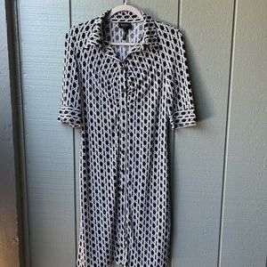 Laundry by Shelli Segal Ruched Button Stretch Dress